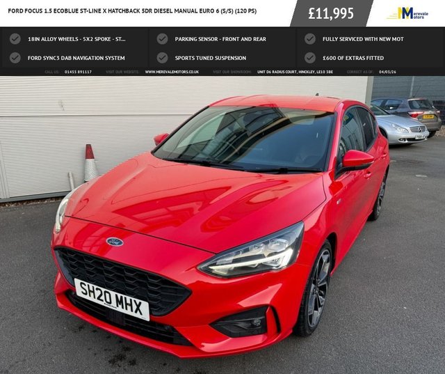 2020 FOCUS 1.5 ECOBLUE ST LINE X HATCHBACK 5DR DIESEL MANUAL EURO 6 S... photo