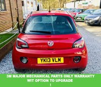 USED 2013 13 VAUXHALL ADAM 1.2 16v JAM Hatchback 3dr Petrol Manual Euro 5 (70 ps) This 2013 Vauxhall ADAM JAM is presented with a recent service completed on 16TH Marc 2026 at 94,296 miles, along with 2 new shock absorbers and a tie rod end and a new MOT ensuring it is ready for its next owner. This stylish JAM variant is equipped with a 1.2 litre petrol engine and comes with a 3 month warranty (OPTION TO UPGRADE )for your peace of mind.  Electronic Climate Control and Air Conditioning, perfect for any weather. Stay connected on the go with Bluetooth connectivity.