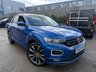 USED 2019 69 VOLKSWAGEN T-ROC 1.5 TSI GPF EVO R-Line SUV 5dr Petrol DSG Euro 6-2 OWNER CAR FINISHED IN RAVENNA BLUE WITH BLACK HALF LEATHER UPHOLSTERY-ELECTRIC FOLDING MIRRORS-BLUETOOTH-CRUISE CONTROL-APPLE CAR PLAY-PARKING SENSORS-DAB RADIO-HEATED SEATS-DUAL ZONE CLIMATE CONTROL 