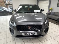 USED 2020 20 JAGUAR E-PACE 2.0 P200 Chequered Flag SUV 5dr Petrol Auto AWD Euro 6 (s/s) (200 ps) CORRIS GREY / AUTOMATIC / REVERSING CAMERA / ELETRIC TAILGATE / HEATED WINDSCREEN / HEATED SEATS / TOUCHSCREEN APPLE CARPLAY & ANDROID AUTO / PANORAMIC ROOF