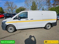 USED 2022 71 MERCEDES-BENZ VITO White 2.0 116 CDI Progressive Euro 6 panel van, 69,700 miles, ULEZ compliant, Automatic, Bluetooth, Mobile Repair Unit Reverse camera. Plus VAT @ 20%! This 2022 Mercedes Benz Vito 116 CDI Progressive with a Mobile reapir unit is a standout example, boasting a full service history with its last service completed on 25th April 2025 at 61158 miles, and it has had only one owner from new. This L3 XLWB model features a powerful 2.0 litre diesel engine delivering 161 bhp, meeting Euro 6 emission standards. For your peace of mind, it comes with a 3 month warranty and a 12 month MOT will be provided upon purchase, ensuring its roadworthiness.  With an