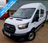 USED 2021 21 FORD TRANSIT 2.0 350 EcoBlue Leader Crew Van Double Cab 6dr Diesel Manual RWD L3 H3 Euro 6 (s/s) (130 ps) AIR CON, CREW CAB, LWB, HIGH ROOF