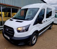USED 2022 22 FORD TRANSIT 2.0 350 EcoBlue Leader Crew Van Double Cab 6dr Diesel Manual RWD L3 H2 Euro 6 (s/s) (130 ps) AIR CON, CREW CAB, LWB