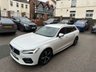 USED 2019 19 VOLVO V90 2.0 D4 R-Design Estate 5dr Diesel Auto Euro 6 (s/s) (190 ps) Documented Volvo service record : Bluetooth : Sat Nav : DAB Radio : Air-conditioning : R-Design upholstery + steering wheel : Isofix : Heated front seats : Heated steering wheel : Heated screen : Front + rear parking sensors : Remotely operated tailgate : Cargo/Load cover