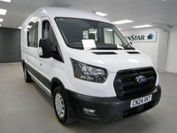 USED 2024 24 FORD TRANSIT 350 2.0 EBL 130 BHP L3 TREND CREWCAB 6 SEATER  FACELIFT | 6 SEATER | AIR CON | L3 LONG