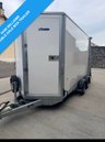 USED TRAILER BOX VAN IVOR WILLIAMS DOUBLE AXLE BOX TRAILER WITH RAMP DOORS