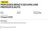 USED 2025 25 MERCEDES-BENZ V-CLASS 2.0 V220d Premium MPV 5dr Diesel G-Tronic+ Euro 6 (s/s) (8 Seat, Extra Long) (163 ps) 1 Owner From Brand New