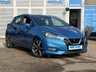 USED 2019 69 NISSAN MICRA 1.0 DIG-T Acenta Hatchback 5dr Petrol Manual Euro 6 (s/s) (117 ps) Finished in POWER BLUE with CHARCOAL SPORTS TRIM. This is a great looking version of the 5th generation Micra. It is stylish, economical and a joy to drive. Perfect for the small to mid sized family. Feature include DAB Radio,  B/Tooth, Cruise Control, 17" Alloys Front Fogs, park Sensors and more. Dealer Serviced at 3070 miles, 3131 miles, 9726 miles, 15543 miles, 21521 miles, 25381 miles and at 26266 miles.