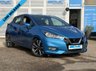 USED 2019 69 NISSAN MICRA 1.0 DIG-T Acenta Hatchback 5dr Petrol Manual Euro 6 (s/s) (117 ps) Finished in POWER BLUE with CHARCOAL SPORTS TRIM. This is a great looking version of the 5th generation Micra. It is stylish, economical and a joy to drive. Perfect for the small to mid sized family. Feature include DAB Radio,  B/Tooth, Cruise Control, 17" Alloys Front Fogs, park Sensors and more. Dealer Serviced at 3070 miles, 3131 miles, 9726 miles, 15543 miles, 21521 miles, 25381 miles and at 26266 miles.