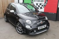 USED 2018 68 ABARTH 595 1.4 T-Jet Turismo Hatchback 3dr Petrol Manual Euro 6 (165 bhp) FINISHED IN SCORPIONE BLACK--ABARTH BLACK LEATHER