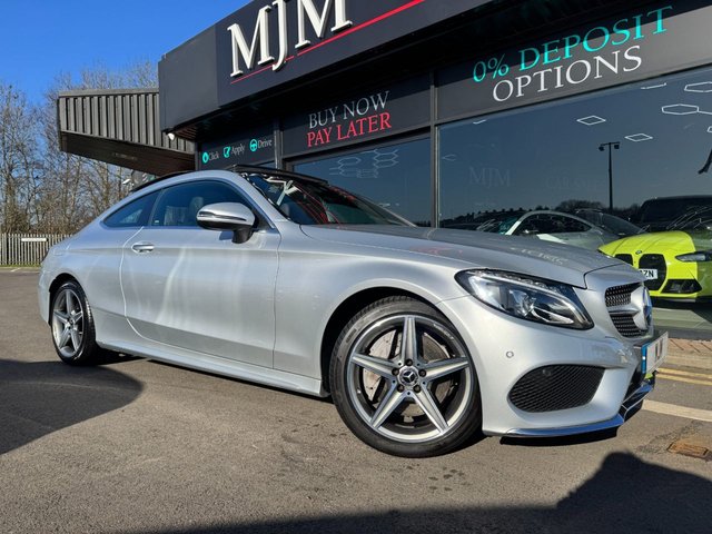2017 MERCEDES-BENZ C-CLASS 2017 2.1 C250d AMG Line (Premium Plus) Coupe 2dr Diesel G-Tronic+ Euro 6 (s/s) (204 ps) * HUGE SPEC LIST * PANORAMIC SUNROOF * REAR CAMERA * HEATED LEATHER SEATS * BLACK ASH WOOD TRIM * CRUISE CONTROL * MERCEDES ME CONNECT * 2-ZONE CLIMATE CONTROL * IRIDIUM SILVER * LED LIGHTS * SPORTS SUSPENSION * SAT NAV * DAB * STUNNING THROUGHOUT *