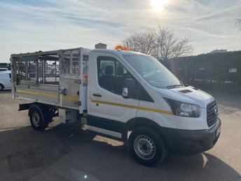 2018 FORD TRANSIT 2.0 350 ECOBLUE CAGED TIPPER L2 MEDIUM WHEEL BASE (130 BHP) WITH BIN LIFT. £12499.00