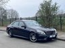 USED 2015 15 MERCEDES-BENZ E-CLASS 2.1 E220 BlueTEC AMG Night Edition Saloon 4dr Auto Diesel G-Tronic+ Euro 6 (s/s) (177 ps) OBSIDIAN BLACK, 18 INCH ALLOYS