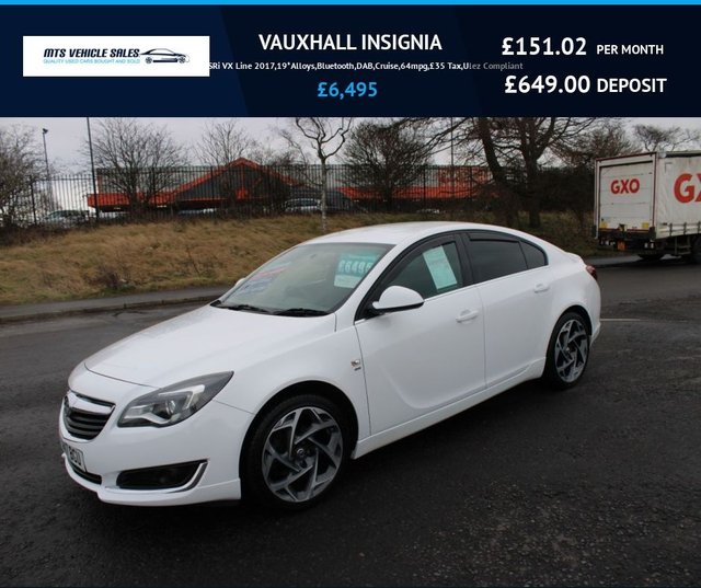 2017 VAUXHALL INSIGNIA 2017 1.6 CDTi SRi VX Line 2017,19*Alloys,Bluetooth,DAB,Cruise,64mpg,£35 Tax,Ulez Compliant