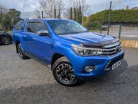 USED 2018 68 TOYOTA HI-LUX 2.4 D-4D Invincible X Pickup Double Cab 4dr Diesel Manual 4WD Euro 6 (s/s) (TSS, 3.5t) (150 ps) NO VAT , STUNNING BLUE PAINTWORK, HEATED SEATS
