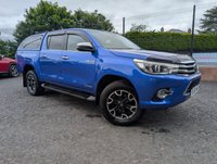 USED 2018 68 TOYOTA HI-LUX 2.4 D-4D Invincible X Pickup Double Cab 4dr Diesel Manual 4WD Euro 6 (s/s) (TSS, 3.5t) (150 ps) NO VAT , STUNNING BLUE PAINTWORK, HEATED SEATS