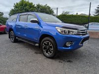 USED 2018 68 TOYOTA HI-LUX 2.4 D-4D Invincible X Pickup Double Cab 4dr Diesel Manual 4WD Euro 6 (s/s) (TSS, 3.5t) (150 ps) NO VAT , STUNNING BLUE PAINTWORK, HEATED SEATS