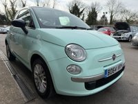 USED 2014 64 FIAT 500 1.2 Lounge Hatchback 3dr Petrol Manual Euro 6 (s/s) (69 bhp) SERVICE HISTORY 12 MONTHS MOT 2 KEY
