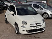 USED 2021 21 FIAT 500 1.0 MHEV Star Hatchback 3dr Petrol Manual Euro 6 (s/s) (70 bhp) FSH + SAT NAV + PAN ROOF  + REVERSE SENSORS + PARK ASSIST