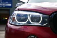 USED 2016 16 BMW X6 3.0 M50d SUV 5dr Diesel Auto xDrive Euro 6 (s/s) (381 ps) FLAMENCO RED METALLIC PAINTWORK + REAR CAMERA + BLACK PACK + HEATED SEATS