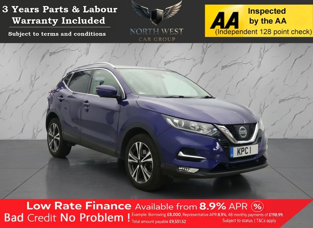 NISSAN QASHQAI 1.5 dCi N-Connecta SUV 5dr Diesel Manual Euro 6 (s/s) (110 ps) ***DRIVE AWAY TODAY*** NATIONWIDE PARTS & LABOUR WARRANTY INCLUDED + 12 MONTHS AA BREAKDOWN FREE LOW RATE FINACE AVAILABLE INSTANT ANSWER