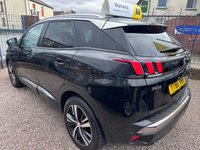 USED 2018 68 PEUGEOT 3008 1.5 BlueHDi Allure SUV 5dr Diesel Manual Euro 6 (s/s) (130 ps) BIG SPEC CAR, 17IN ALLOYS, BLUETOOTH, MEGA VALUE,  BLACK 1/2 LEATHER INTERIOR