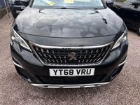 USED 2018 68 PEUGEOT 3008 1.5 BlueHDi Allure SUV 5dr Diesel Manual Euro 6 (s/s) (130 ps) BIG SPEC CAR, 17IN ALLOYS, BLUETOOTH, MEGA VALUE,  BLACK 1/2 LEATHER INTERIOR