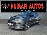 USED 2017 17 TOYOTA C-HR 1.8 VVT-h Dynamic SUV 5dr Petrol Hybrid CVT Euro 6 (s/s) (122 ps) DAYTIME RUNNING LIGHTS+ PARKING SENSORS+ PRIVACY GLASS+ MULTIFUNCTIONAL STEARING WHEEL+ DUAL CLIMATE CONTROL+ CRUISE CONTROL+ KEYLESS+ AUTO HEADLIGHTS+ AUTO WIPERS+ FRONT HEATED SEATS+ DAB+ BLUETOOTH+ USB+ AUX+ SAT NAV+ REVERSING CAMERA+ SELF PARKING SYSTEM+ 18 INCH ALLOY WHEELS+