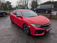 USED 2019 68 HONDA CIVIC 1.0 VTEC Turbo SR Hatchback 5dr Petrol Manual Euro 6 (s/s) (126 ps) EAY INSURED, TIMING BELT CHANGED, DRIVE AWAY TODAY