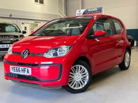 USED 2016 66 VOLKSWAGEN UP! 1.0 Move up! Hatchback 3 Door Petrol Manual Red Euro 6 Low Tax JUST SERVICED+MARCH 27 MOT+2 KEYS