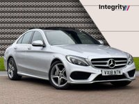 USED 2018 18 MERCEDES-BENZ C-CLASS 2.0 C200 AMG Line (Premium) Saloon 4dr Petrol G-Tronic+ Euro 6 (s/s) (184 ps) Panoramic Glass Sunroof | Rear Cam
