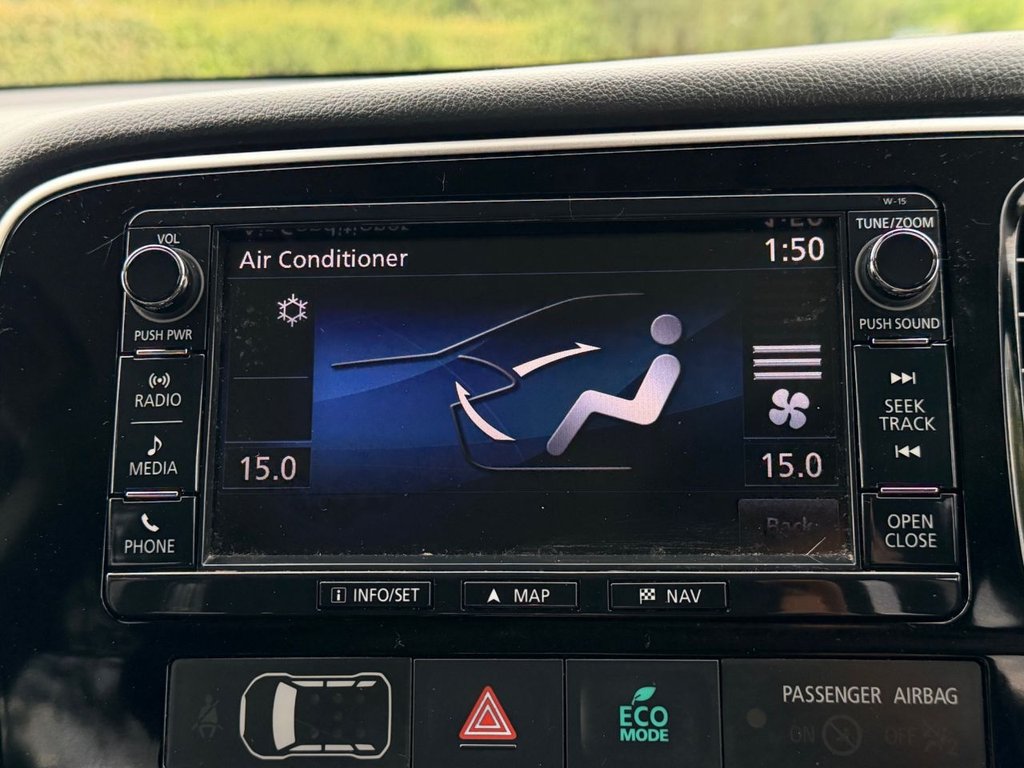 USED 2017 17 MITSUBISHI OUTLANDER 2.0h 12kWh GX4hs SUV 5dr Petrol Plug-in Hybrid CVT 4WD Euro 6 (s/s) (200 ps) Roof|SatNav|Adaptive Cruise|Heated Seats|360 View Reversing Camera|