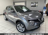 USED 2018 18 NISSAN JUKE 1.6 N-Connecta SUV 5dr Petrol XTRON Euro 6 (117 ps) AUTOMATIC / GUN METALLIC GREY / ONLY 15046 MILES FROM NEW / REVERSING CAMERA / TOUCHSCREEN NAVIGATION / 6 SERVICES / READY TO DRIVE AWAY