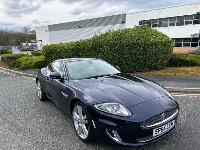 2014 64 Jaguar Xk 5.0 V8 Signature Coupe 2dr Petrol Auto Euro 5 (385 ps)-Fantastic Low Mileage, Last Of The Line Signature Model-Supplied New By Dobsons Jaguar, Kendal-2 Owners From New-Last Keeper Since March 2017-Finished In Dark Sapphire Metallic-Heated Soft Grain Ivory Leather Upholstery-20 inch alloy wheels-dual climate control-cruise control-Mfsw-Satnav-Dab radio-Bluetooth-Electric memory seats-Reverse camera-Bowers & Wilkins Sound System-Traditional Colour combination.6 Services On File, 5 Jaguar Main Agent.We Are Delighted To Have The Opportunity To Offer This Fantastic Jaguar Xk Signature. 