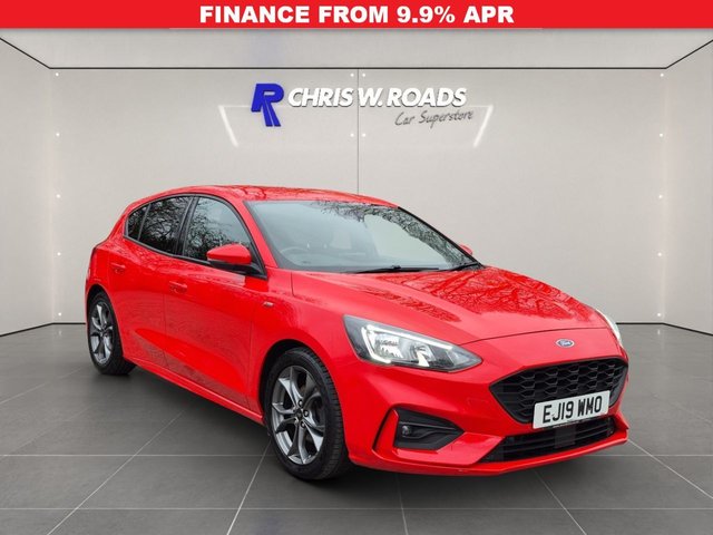 FORD FOCUS 1.5T ECOBOOST ST LINE 5DR 58,478 MILES 2019 EJ19WMO PETROL MANUAL RED...