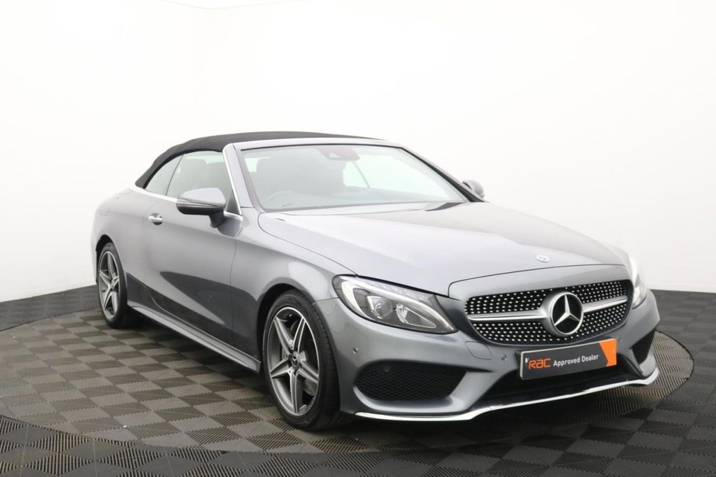 USED 2017 67 MERCEDES-BENZ C-CLASS 2.1 C250d AMG Line (Premium Plus) Cabriolet 2dr Diesel G-Tronic+ Euro 6 (s/s) (204 ps) Sat Nav, Full Leather, Camera