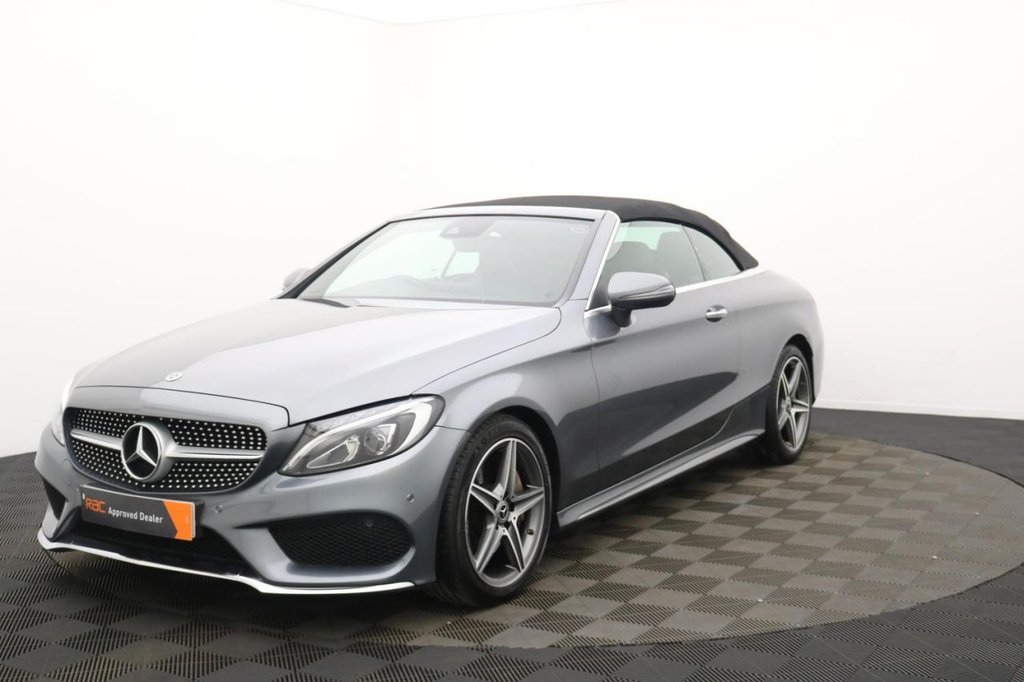 USED 2017 67 MERCEDES-BENZ C-CLASS 2.1 C250d AMG Line (Premium Plus) Cabriolet 2dr Diesel G-Tronic+ Euro 6 (s/s) (204 ps) Sat Nav, Full Leather, Camera