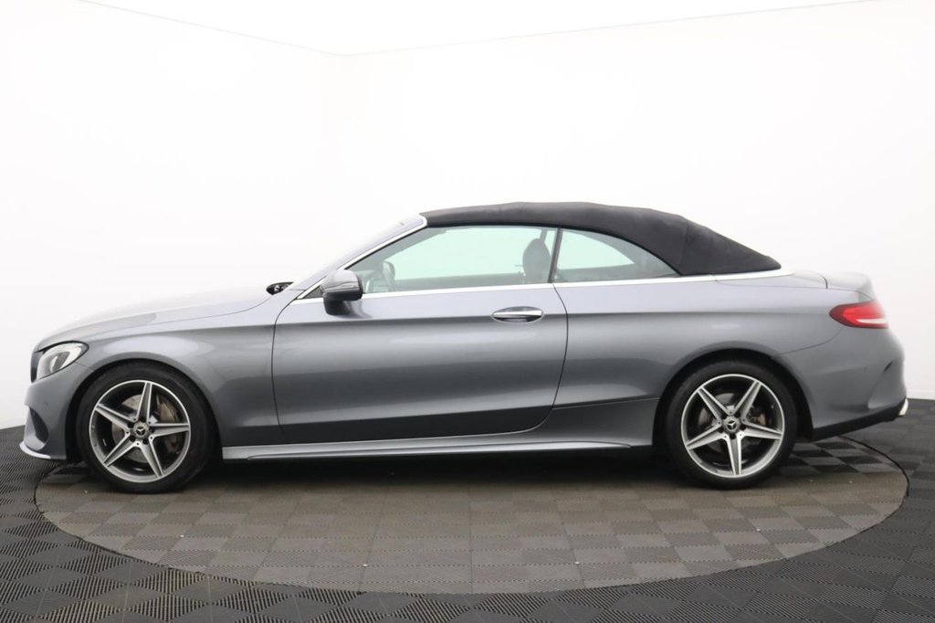 USED 2017 67 MERCEDES-BENZ C-CLASS 2.1 C250d AMG Line (Premium Plus) Cabriolet 2dr Diesel G-Tronic+ Euro 6 (s/s) (204 ps) Sat Nav, Full Leather, Camera