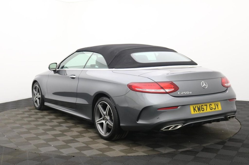 USED 2017 67 MERCEDES-BENZ C-CLASS 2.1 C250d AMG Line (Premium Plus) Cabriolet 2dr Diesel G-Tronic+ Euro 6 (s/s) (204 ps) Sat Nav, Full Leather, Camera