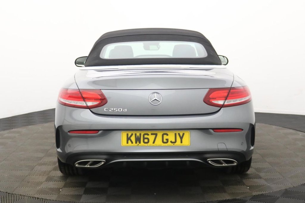 USED 2017 67 MERCEDES-BENZ C-CLASS 2.1 C250d AMG Line (Premium Plus) Cabriolet 2dr Diesel G-Tronic+ Euro 6 (s/s) (204 ps) Sat Nav, Full Leather, Camera