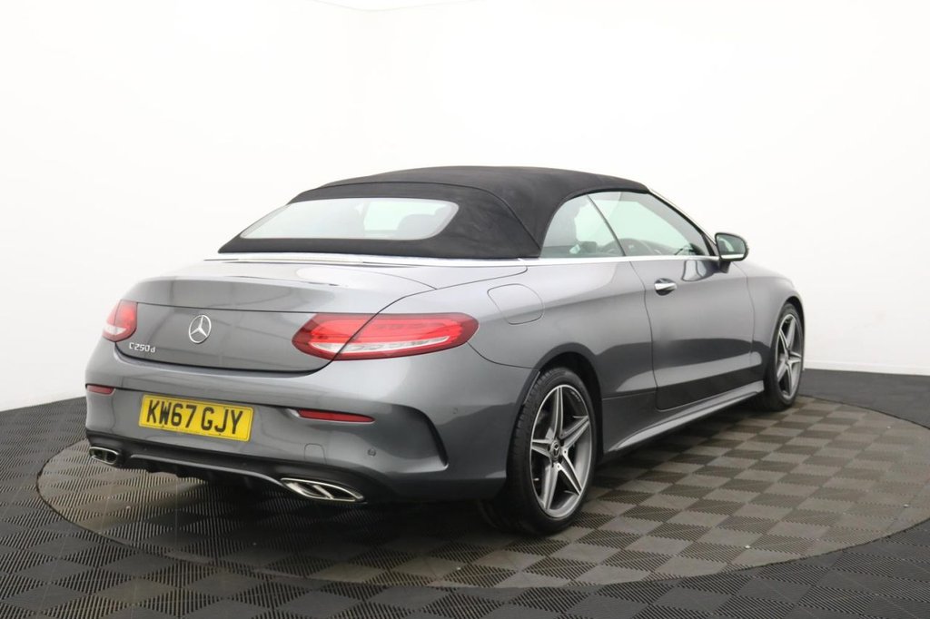 USED 2017 67 MERCEDES-BENZ C-CLASS 2.1 C250d AMG Line (Premium Plus) Cabriolet 2dr Diesel G-Tronic+ Euro 6 (s/s) (204 ps) Sat Nav, Full Leather, Camera