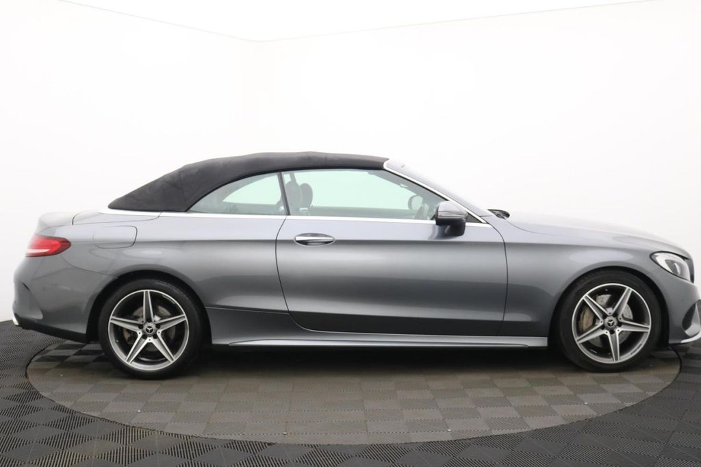 USED 2017 67 MERCEDES-BENZ C-CLASS 2.1 C250d AMG Line (Premium Plus) Cabriolet 2dr Diesel G-Tronic+ Euro 6 (s/s) (204 ps) Sat Nav, Full Leather, Camera