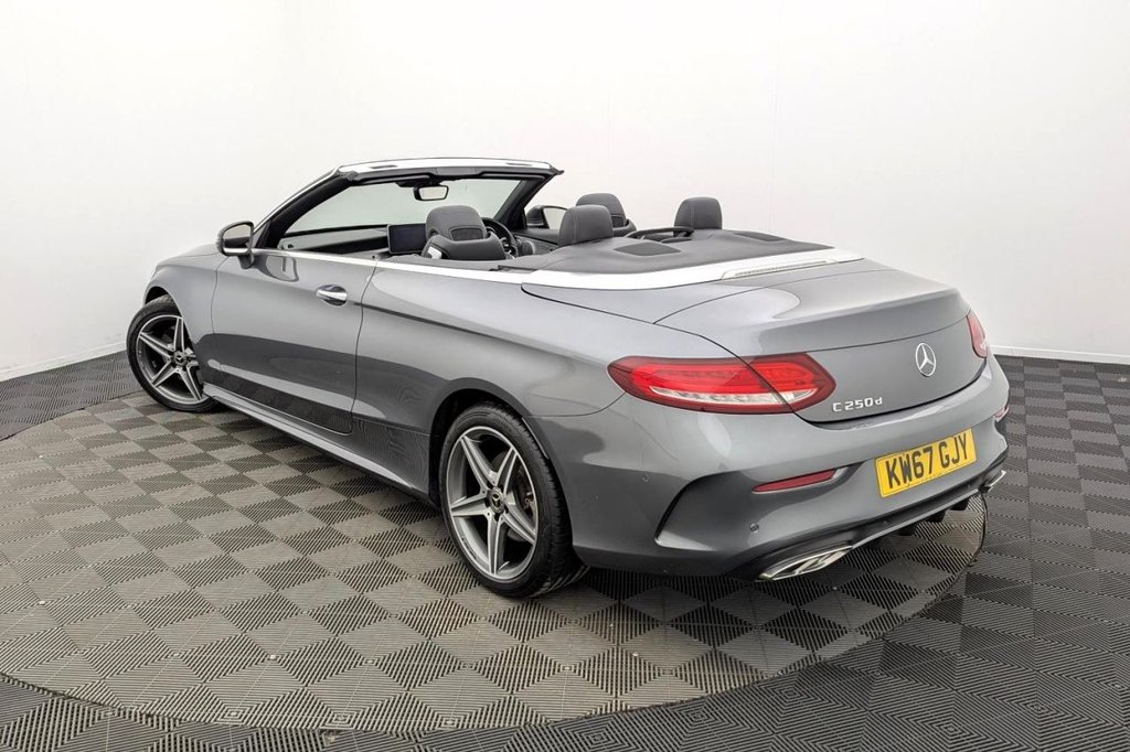 USED 2017 67 MERCEDES-BENZ C-CLASS 2.1 C250d AMG Line (Premium Plus) Cabriolet 2dr Diesel G-Tronic+ Euro 6 (s/s) (204 ps) Sat Nav, Full Leather, Camera