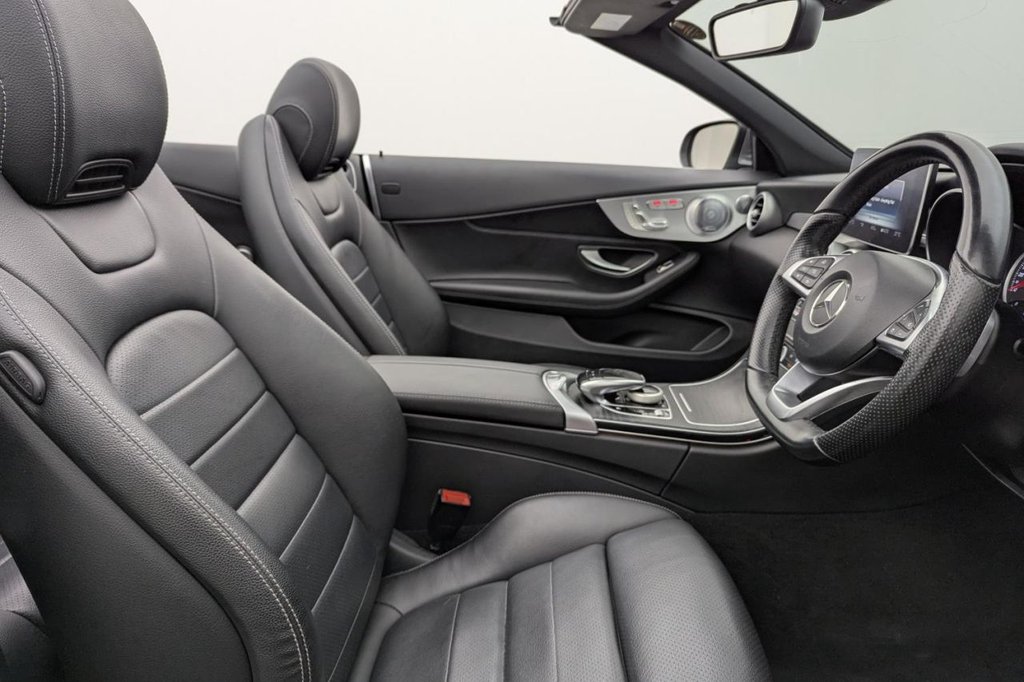 USED 2017 67 MERCEDES-BENZ C-CLASS 2.1 C250d AMG Line (Premium Plus) Cabriolet 2dr Diesel G-Tronic+ Euro 6 (s/s) (204 ps) Sat Nav, Full Leather, Camera