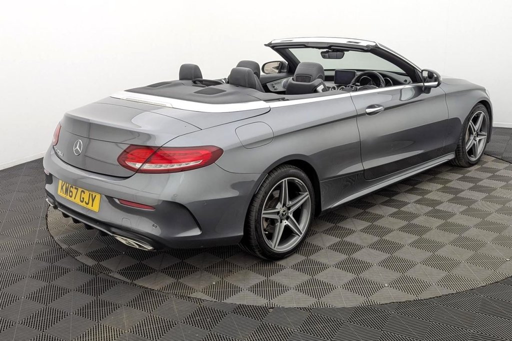 USED 2017 67 MERCEDES-BENZ C-CLASS 2.1 C250d AMG Line (Premium Plus) Cabriolet 2dr Diesel G-Tronic+ Euro 6 (s/s) (204 ps) Sat Nav, Full Leather, Camera