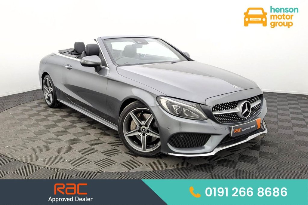 USED 2017 67 MERCEDES-BENZ C-CLASS 2.1 C250d AMG Line (Premium Plus) Cabriolet 2dr Diesel G-Tronic+ Euro 6 (s/s) (204 ps) Sat Nav, Full Leather, Camera