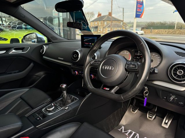 2015 AUDI S3 2015 2.0 TFSI Hatchback 3dr Petrol Manual quattro Euro 6 (s/s) (300 ps) * HUGE SPEC LIST * HEATED NAPPA LEATHER * 18" ALLOY WHEELS * MAXTON FRONT SPLITTER * PRIVACY GLASS * 5.8" RETRACTABLE DISPLAY * LED LIGHTS * DUAL-ZONE CLIMATE CONTROL * HEATED POWER FOLDING MIRRORS * FLAT BOTTOMED MULTI-FUNCTIONAL STEERING WHEEL * SEPRANG BLUE * AUDI DRIVE SELECT * SAT NAV * DAB * STUNNING THROUGHOUT * - Photo 4