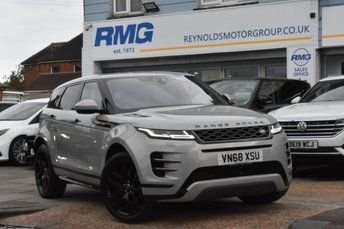 View our Land Rover Range Rover Evoque BANK HOLIDAY MADNESS PRICE 2.0 P250 MHEV R-Dynamic HSE SUV 5dr Petrol Auto 4WD Euro 6 | PANORAMIC ROOF | HEADS UP DISPLAY | APPLE CARPLAY | 360 CAMERAS | AMBIENT LIGHTING | HEATED MEMORY SEATS | LANE ASSIST | MERIDIAN SOUND SYSTEM | CRUISE CONTROL 