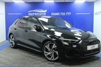 USED 2023 73 AUDI S3 2.0 TFSI Black Edition Sportback 5dr Petrol S Tronic quattro Euro 6 (s/s) (310 ps) 