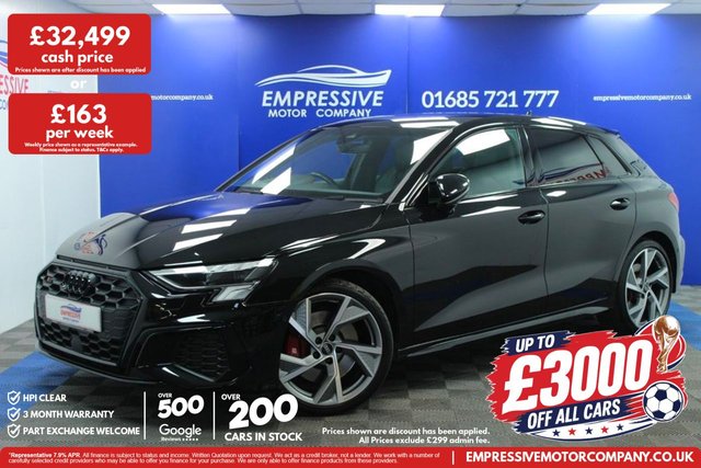 View our Audi S3 2.0 TFSI Black Edition Sportback 5dr Petrol S Tronic quattro Euro 6 (s/s) (310 ps)